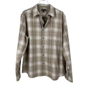 Stanley Workwear Long Sleeve Shirt Plaid Flannel Men's Size L NWT MSRP $56